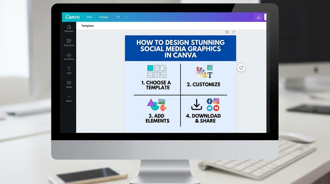 Modern Canva social media graphics displayed in colorful Instagram post templates with a consistent brand style.