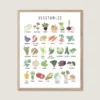 Vegetables Educational Poster with rainbow vegetable design