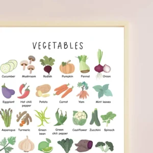 vegetable poster for preschool classroom