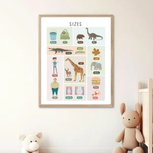 science size comparison print for kids
