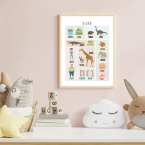 science size comparison print for kids