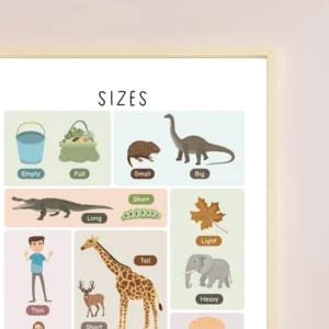 printable size comparison chart for homeschool