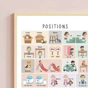 preschool prepositions educational printable