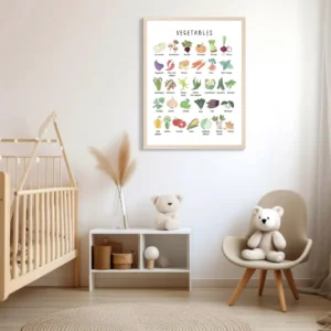 printable vegetables poster for classroom decor