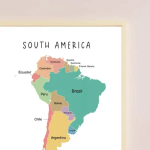 South America wall art digital download