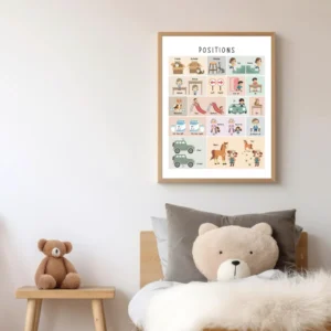 educational prepositions poster digital download