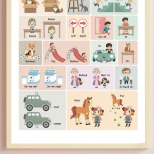 high resolution Prepositions of Place Poster