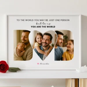 Personalized Dad Photo Collage family memory poster