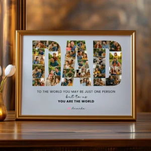 Dad family memory photo collage template