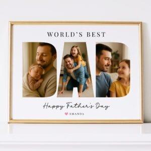 Dad memory photo collage gift