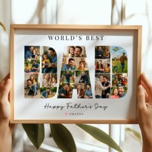 Personalized family photo collage for Dad
