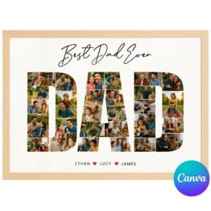 Dad Photo Collage Father's Day Canva template