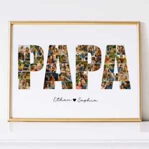 Personalized Papa Photo Collage Print, Birthday Gift (Digital Download) - Image 6