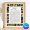 60 Reasons Photo Collage Canva Template