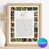 60th Birthday Photo Collage Canva template
