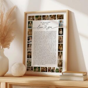 Editable milestone birthday photo collage