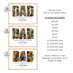 Personalized Dad Photo Collage, Canva Template (Digital Download) - Image 4