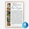 50 Reasons We Love You photo collage Canva template