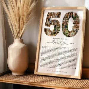 Printable 50th birthday memory collage
