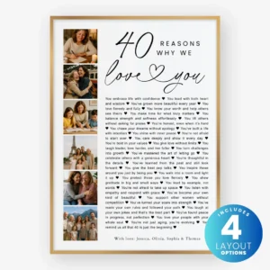 40 Reasons We Love You Photo Collage