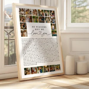 Editable 40 Reasons Photo Collage