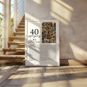 40th birthday photo poster printable
