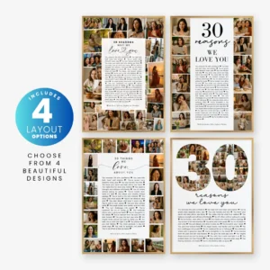 30 Reasons We Love You Canva Template