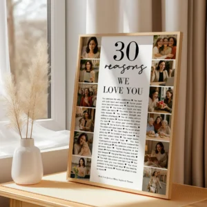 Reasons We Love You Birthday Photo Collage