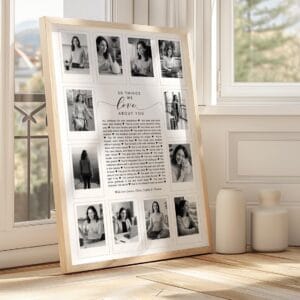 Editable 30 Reasons Poster Canva template