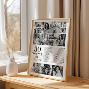 Printable 30th birthday gift for him or her