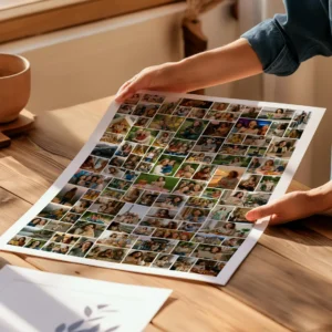 Large photo grid wall art