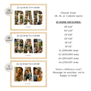 Personalized Dad Photo Collage template