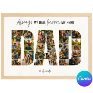 Dad Photo Collage Father's Day Canva template