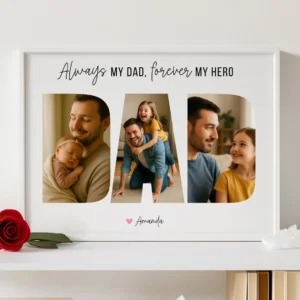 Dad memory collage family photo display