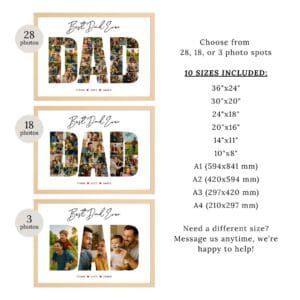 Editable Dad photo collage in Canva