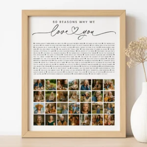 Personalized 60 Reasons Photo Gift
