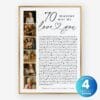 70 Reasons Gift photo collage Canva template