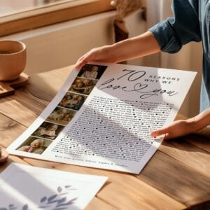 70 Reasons We Love You photo collage