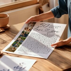 50th birthday Canva photo collage template