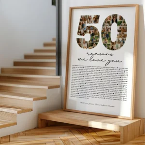 Editable 50 Reasons Photo Collage