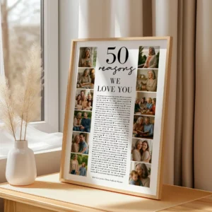 50 Things We Love About You Photo Gift