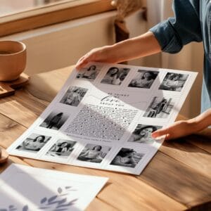Personalized birthday memory photo poster