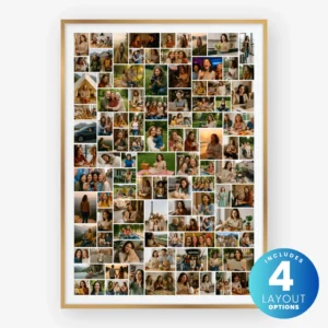 Large Photo Collage Template printable design