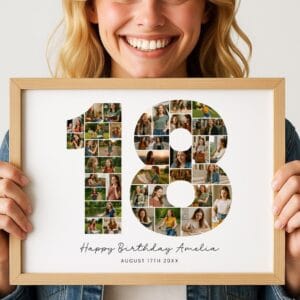 18th Birthday Photo Collage Template, Teen Gift (Canva Editable, Digital Download) - Image 8