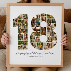 18th Birthday Photo Collage Template, Teen Gift (Canva Editable, Digital Download) - Image 6