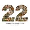 22nd Birthday Collage number 22 Canva template