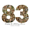 83rd Birthday Photo Collage number 83 Canva template