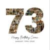 73rd Birthday Photo Collage number 73 Canva template