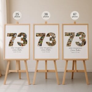 73rd Birthday Photo Collage Template, Grandma, Printable Template (Digital Download) - Image 3