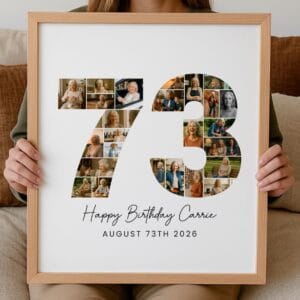 73rd Birthday Photo Collage Template, Grandma, Printable Template (Digital Download) - Image 5